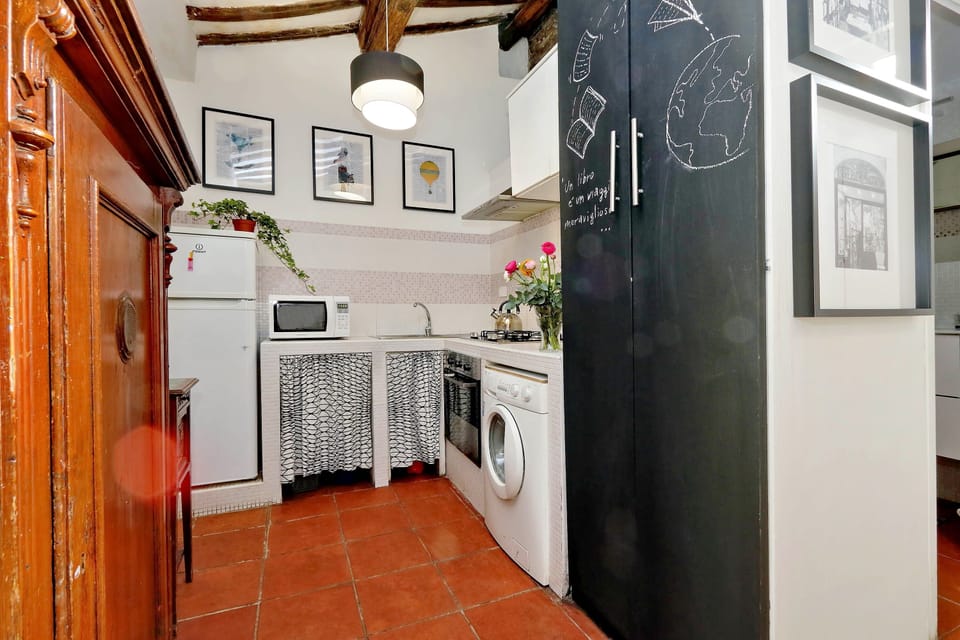 Apartment, 2 Bedrooms, Terrace, Mezzanine | Private kitchen | Fridge, microwave, oven, stovetop
