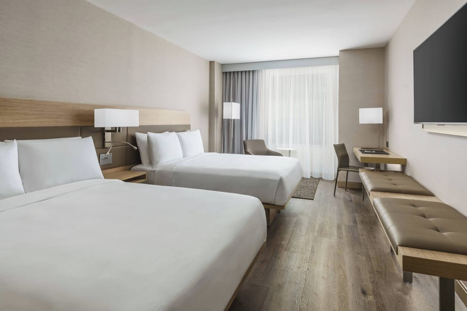 In-room safe, desk, laptop workspace, blackout drapes