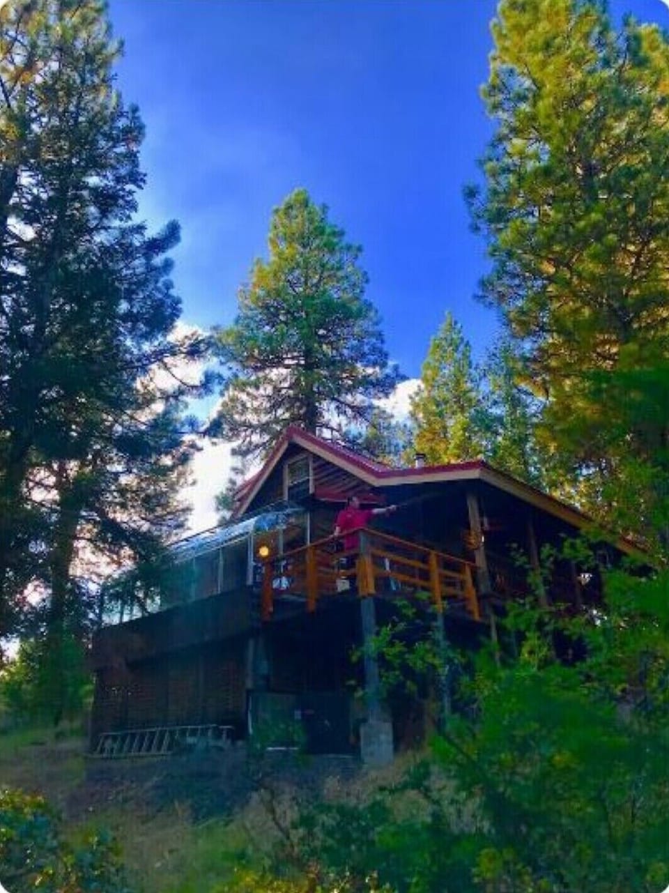 view of house from gazebo