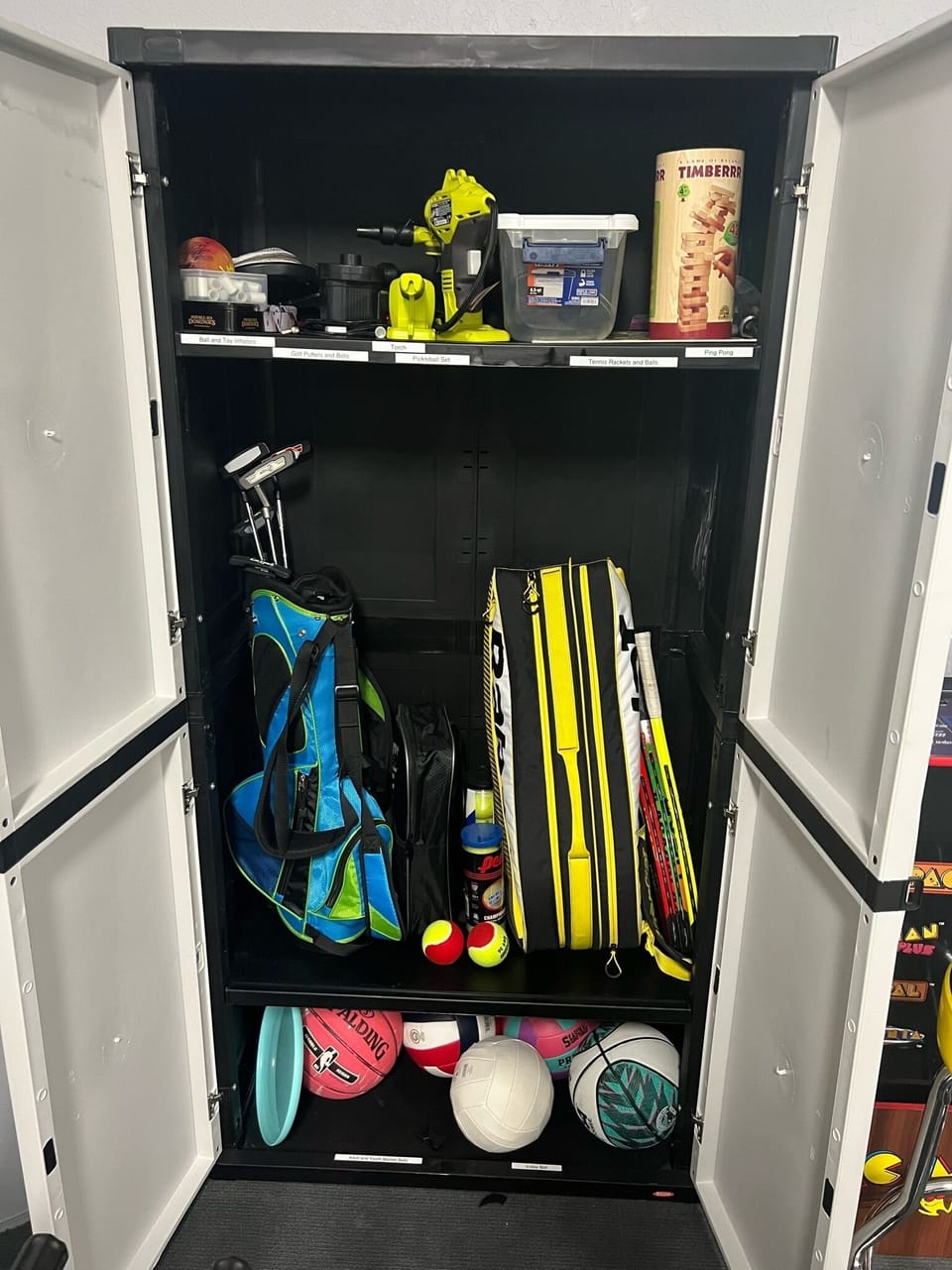 Sports equipment available at the Villa for guests to use in Windsor Hills