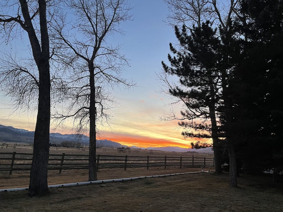 Catch some truly magnificent sunrises and sunsets at Walking Deer