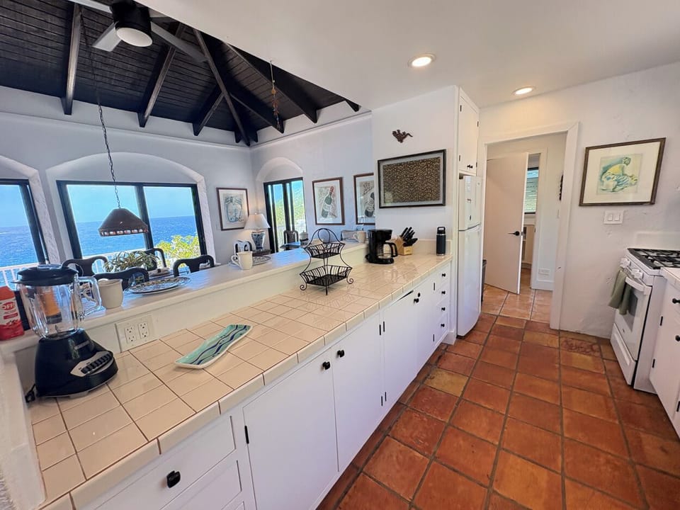 Your kitchen looks out to the beautiful ocean views...