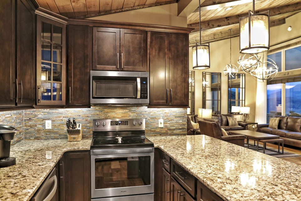 A fully stocked gourmet kitchen