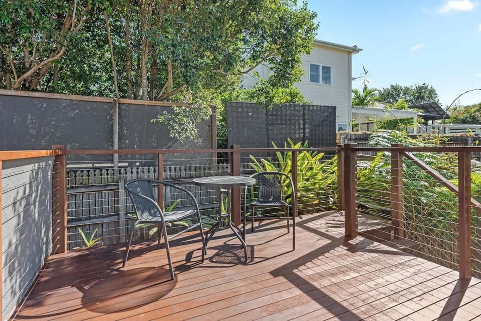 Private rear deck...
