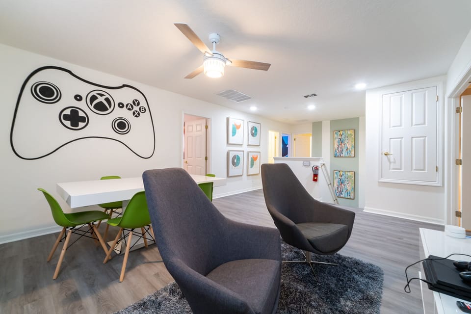 loft with seating area for reading or crafts