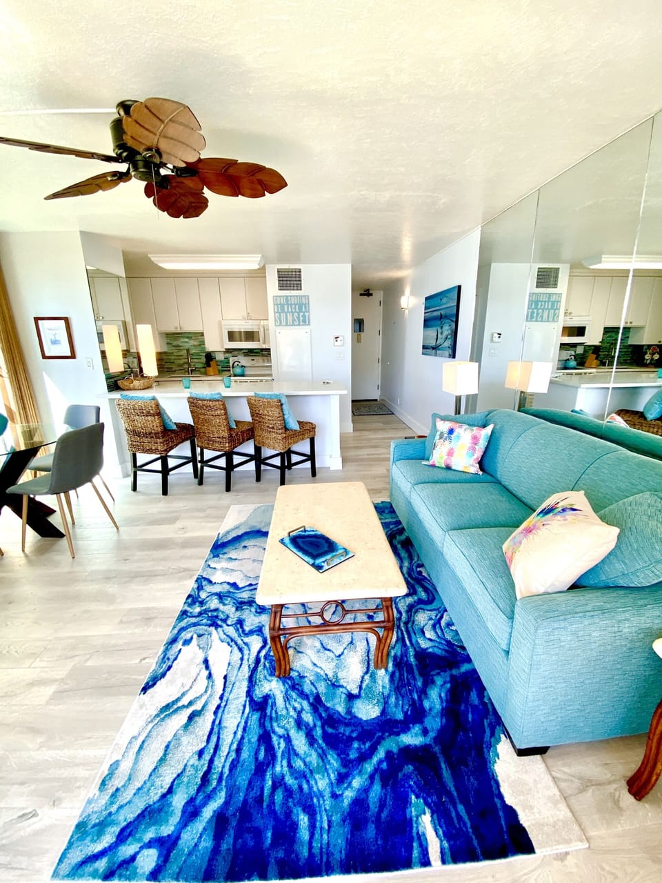 Perfectly appointed living area.