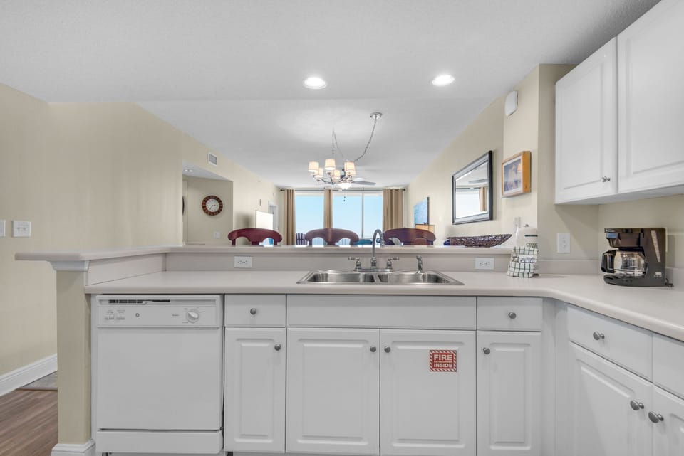 Kitchen to living room view