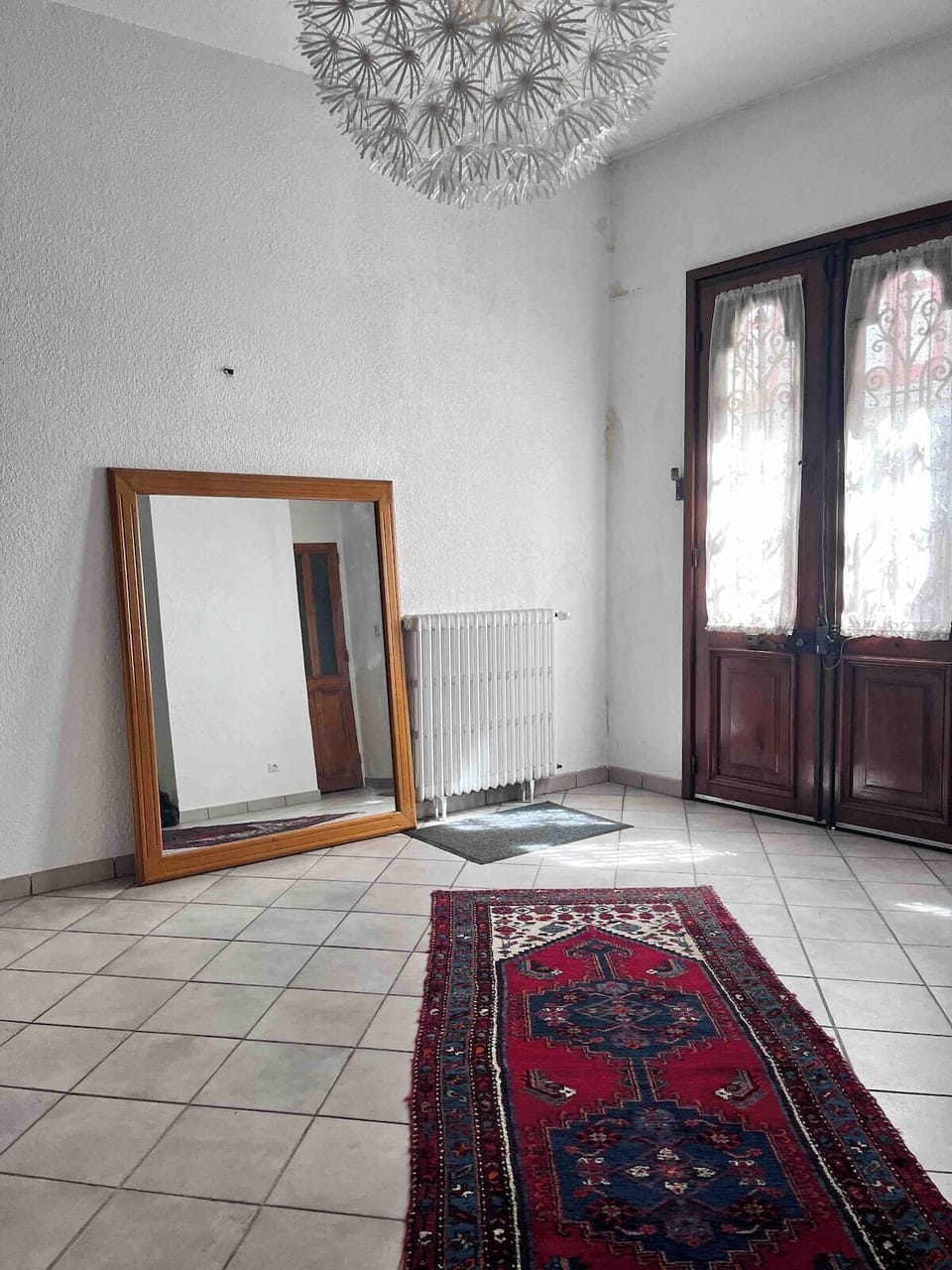 The traditional town house is spacious throughout.