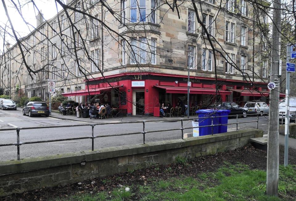 Victor Hugo Dl  at corner of flat street a land mark in Edinburgh. 