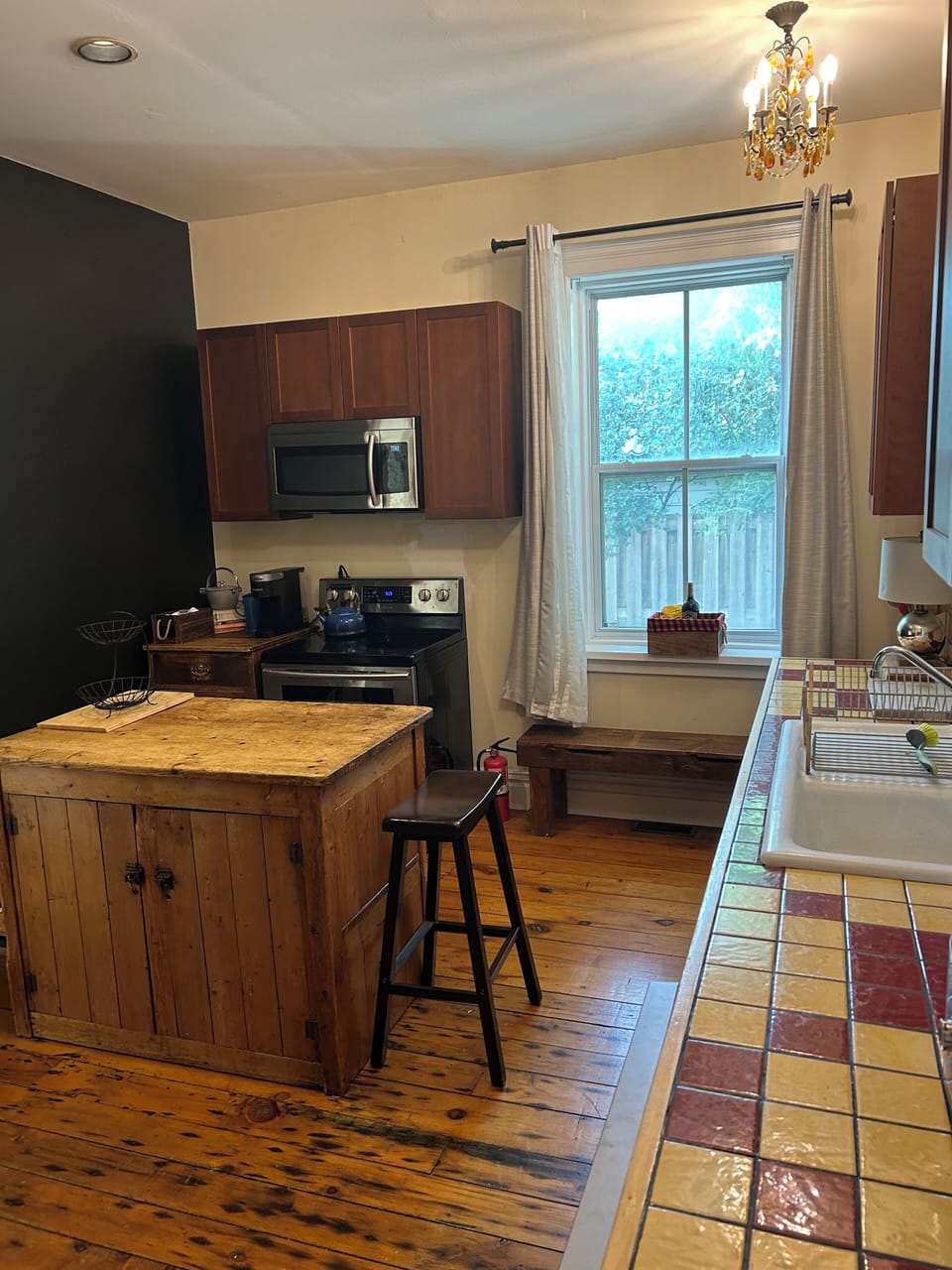 Stove and microwave.Keurig coffee maker etc 