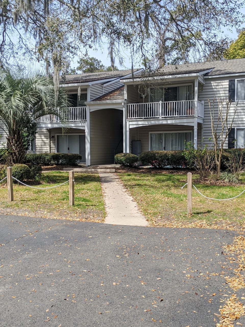 Walk up to T Building. T6 is top-left porch.