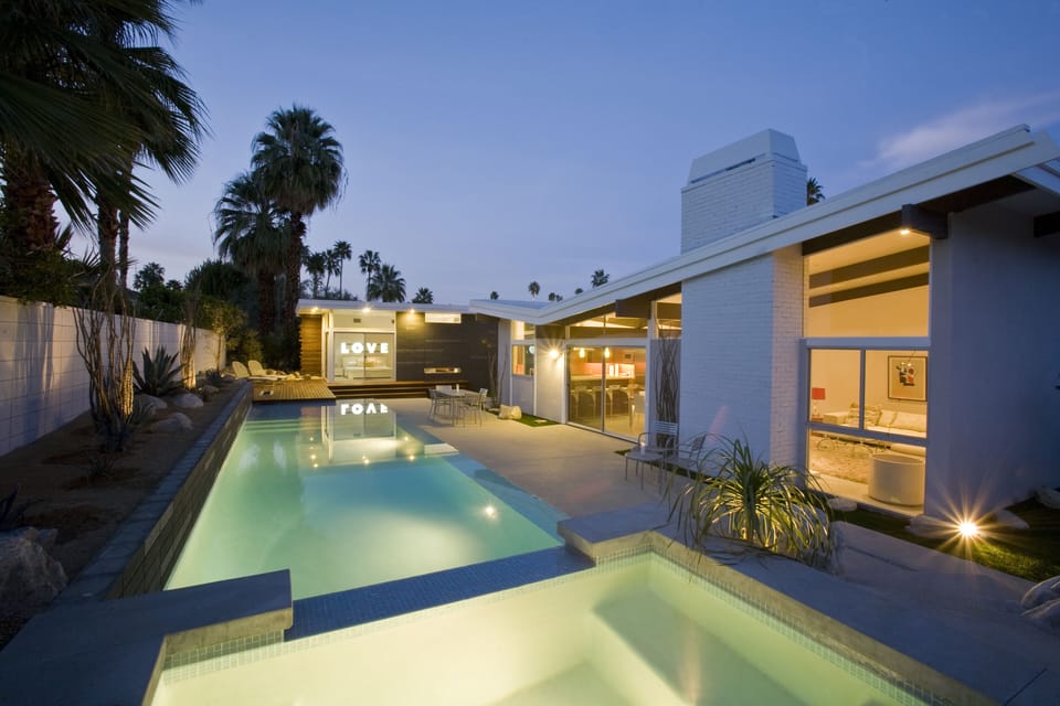 Pool view from spa