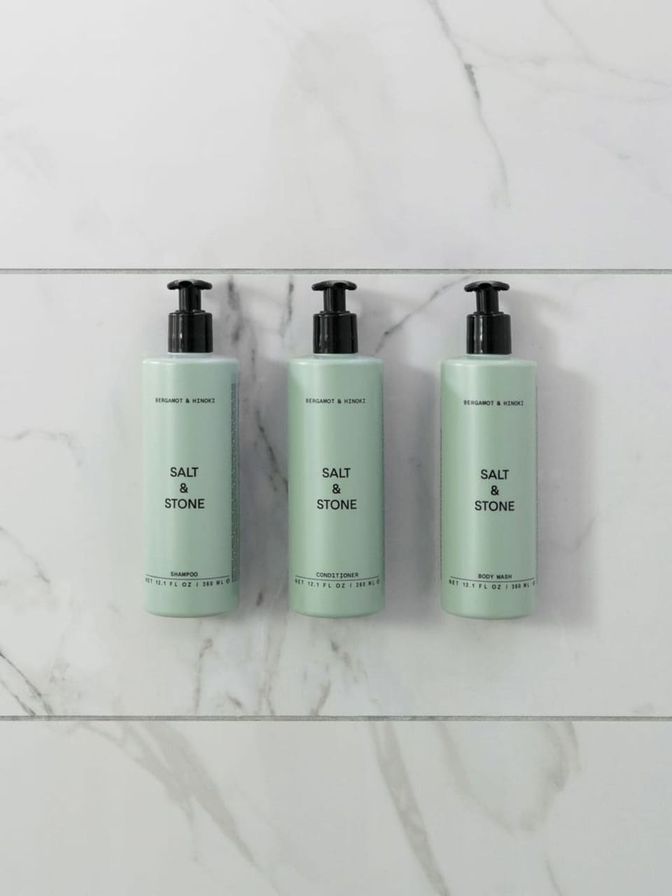 Shower, rainfall showerhead, designer toiletries, hair dryer