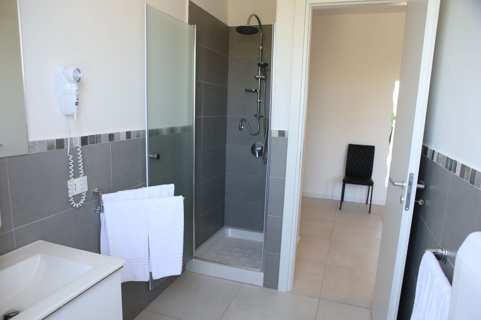 Shower, rainfall showerhead, hair dryer, bidet