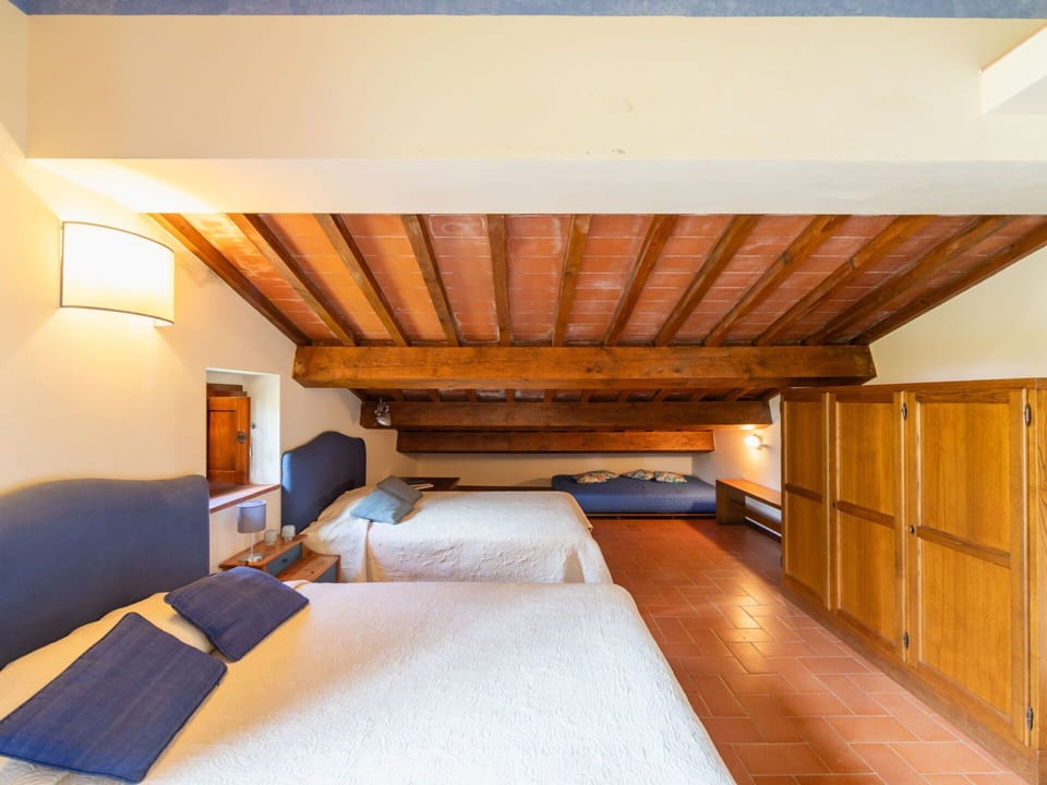 Interior Design, Wood, Ceiling, Furniture, Flooring, Bedroom, Floor, Bed, Bed Frame, Room