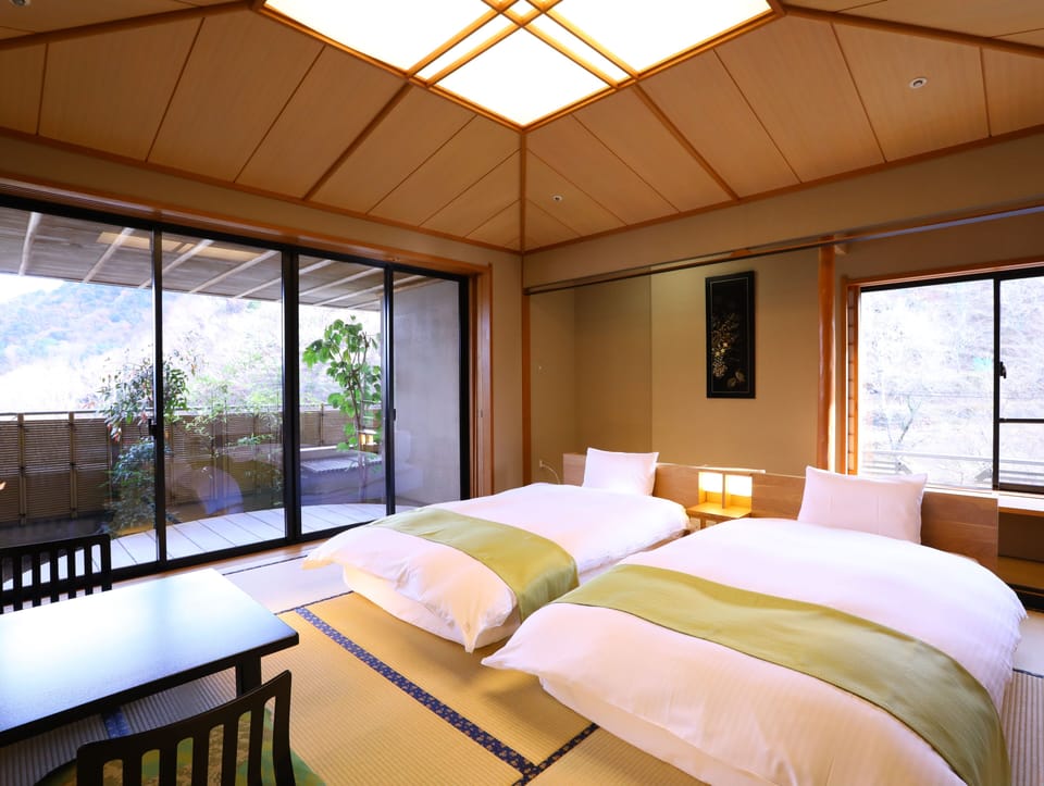 Japanese Style Room with Private Open-air bath, East Building | In-room safe, desk, laptop workspace, free WiFi