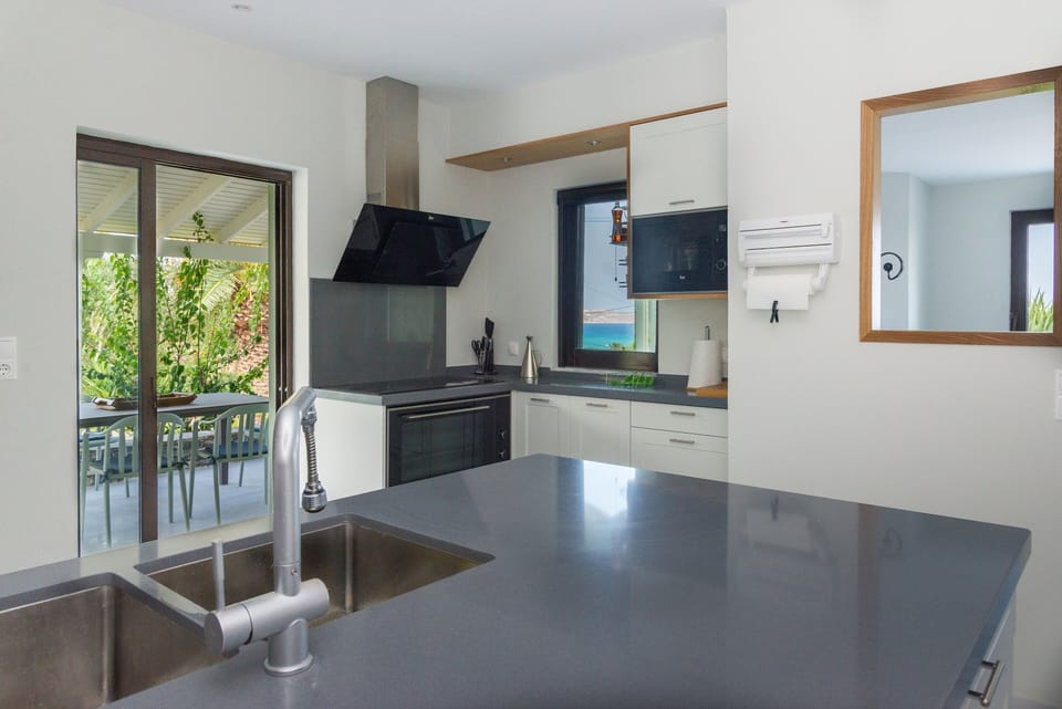 The spacious and practical kitchen is fully equipped to serve all your cooking needs