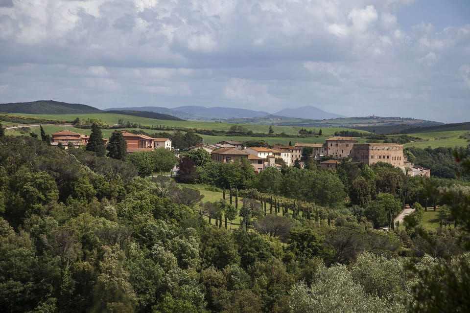 The village of San Giovanni d'Asso  from the house