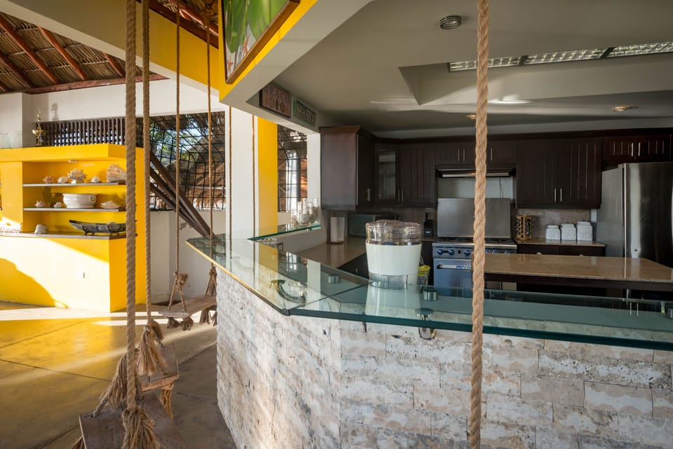 The Chef can participate in the conversation with the open concept kitchen