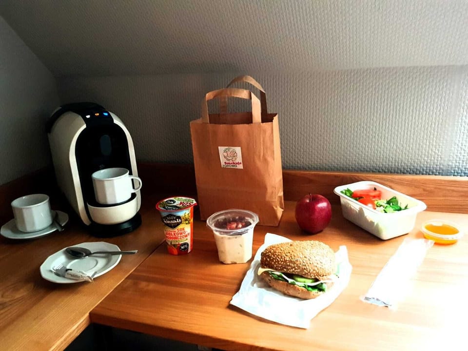 Self-serve breakfast for a fee on weekdays