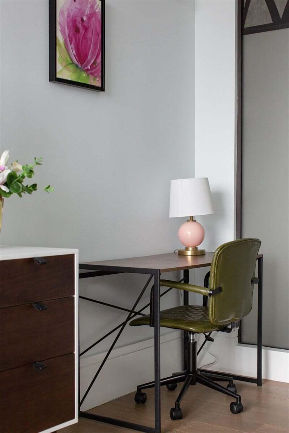 Workspace in bedroom