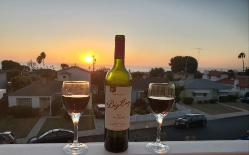 Just a short walk from the coast. View is from property not from the rental.