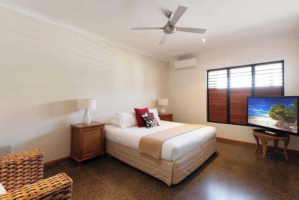 The second bedroom is set with two king singles which will only be arranged into a full king upon request prior to arrival.