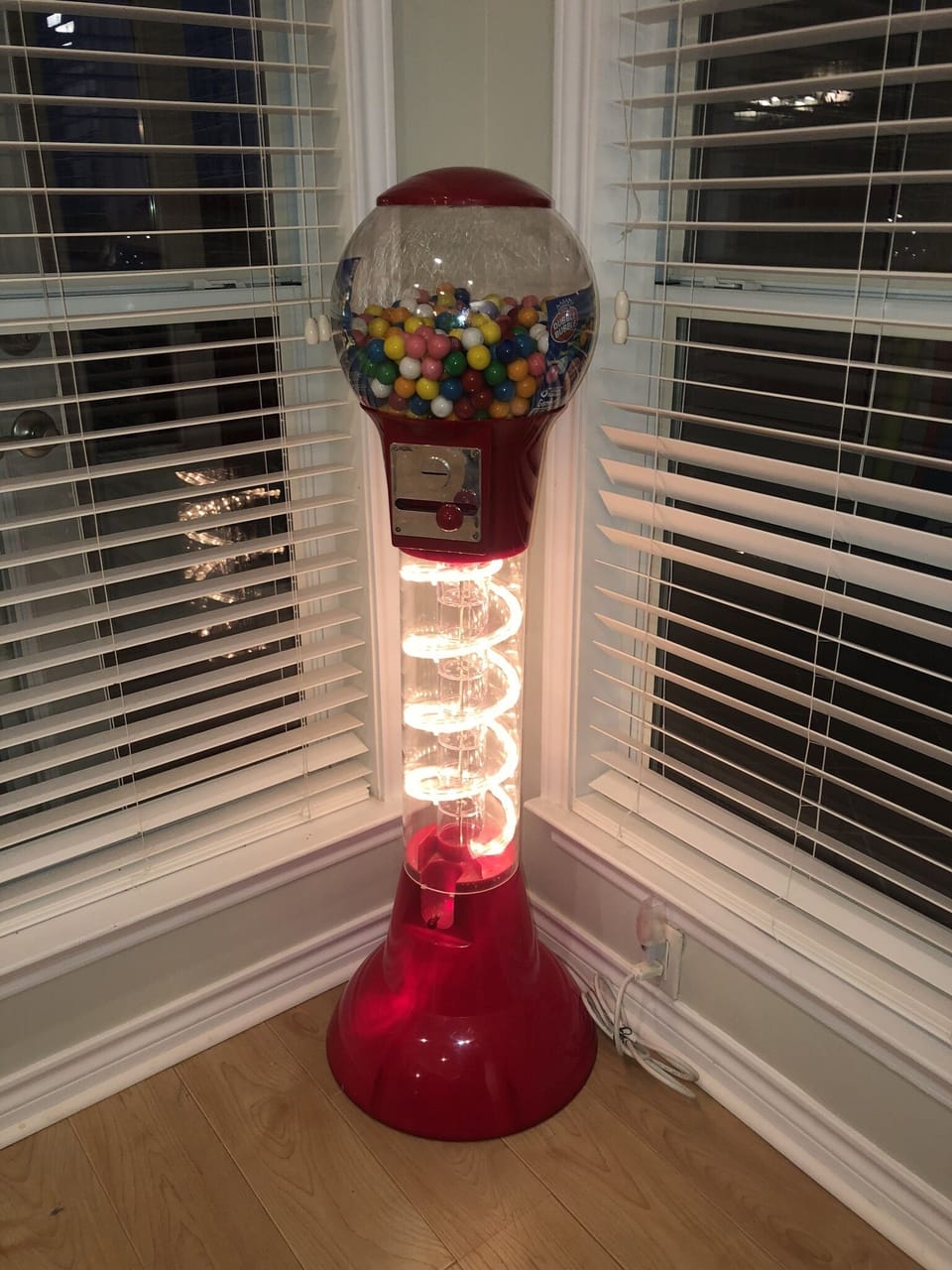 Yes- that is a giant gumball machine!! 