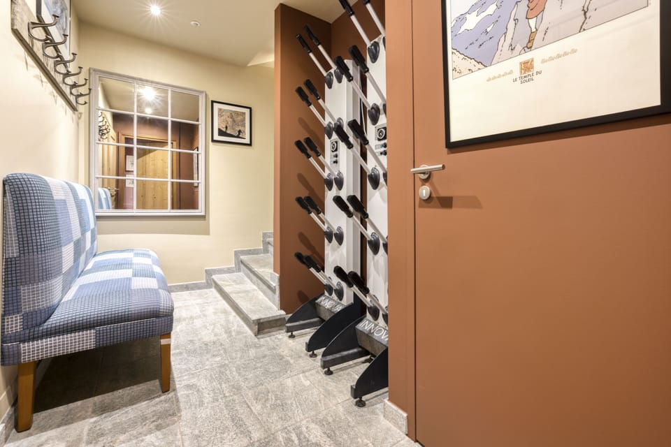 Hallway with boot warmers