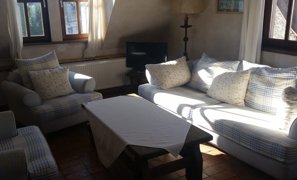 Double Room | Living area | Flat-screen TV