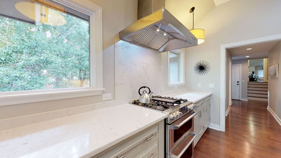 Gourmet Kitchen with Stainless Steel Appliances