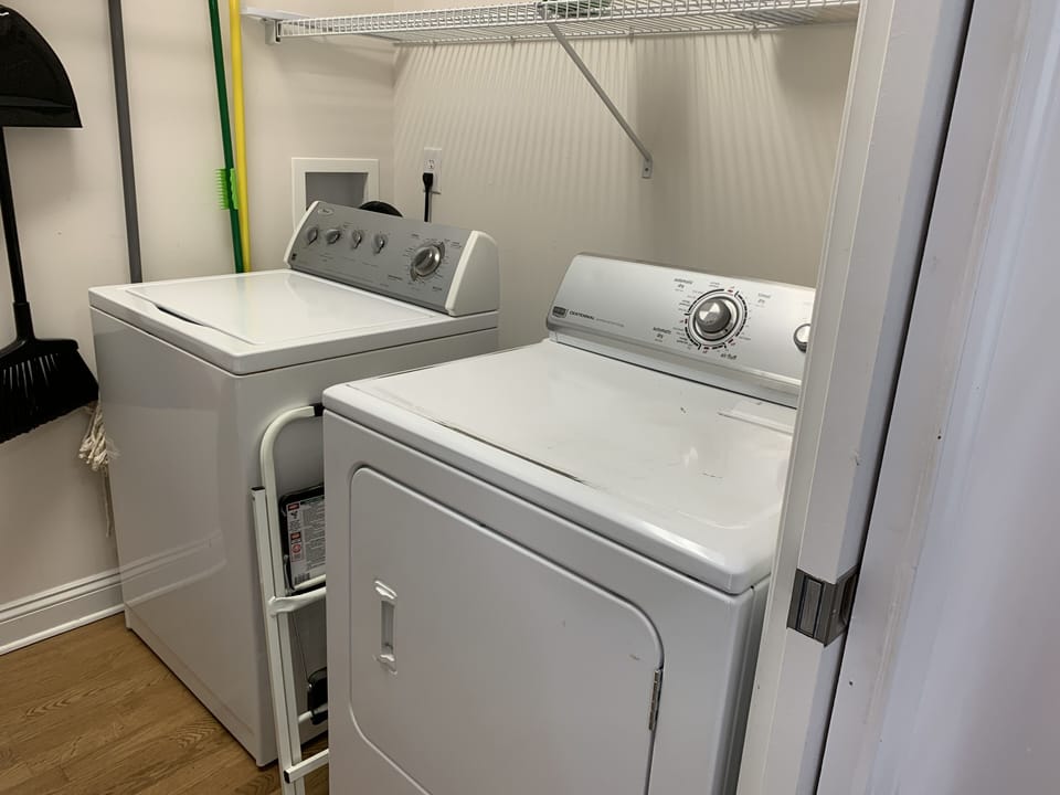 Washer and Dryer just off the kitch