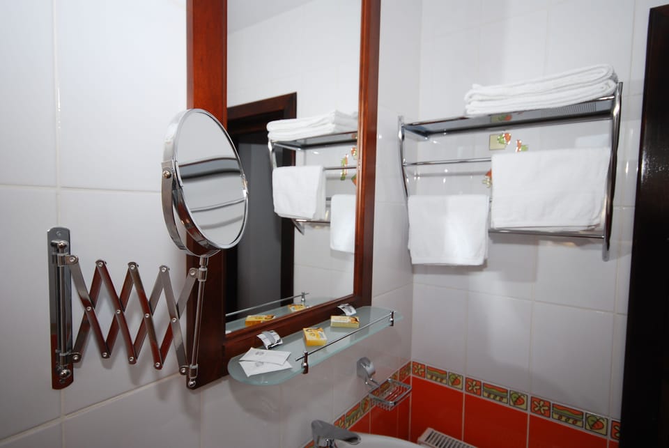 Double Room | Bathroom | Shower, hair dryer, towels