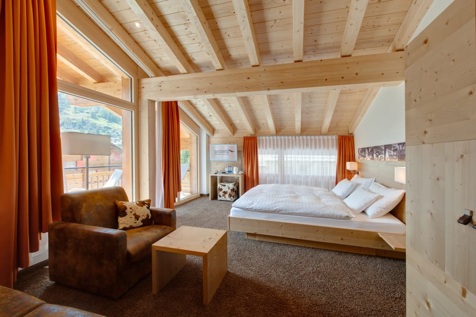 Deluxe Double Room, Balcony, Mountain View (Matterhorn) | Premium bedding, down comforters, pillowtop beds, minibar