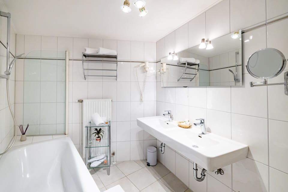 Business Double Room | Bathroom | Shower, free toiletries, hair dryer, towels