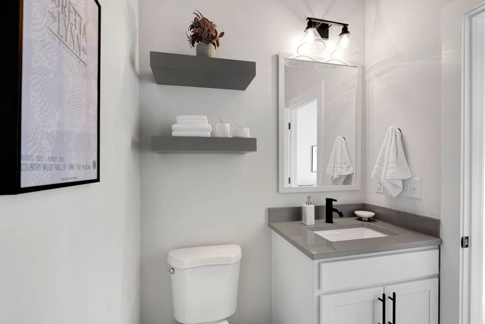 Each bedroom has its own private bathroom... a rare treat in a group getaway!
