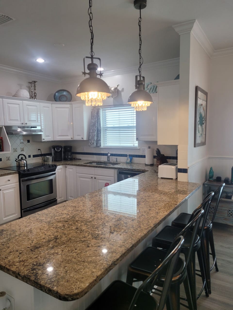 Whether cooking in this incredibly well stocked kitchen....