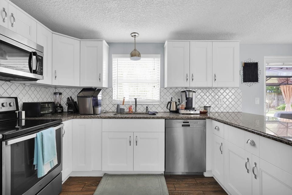 Fully stocked kitchen 