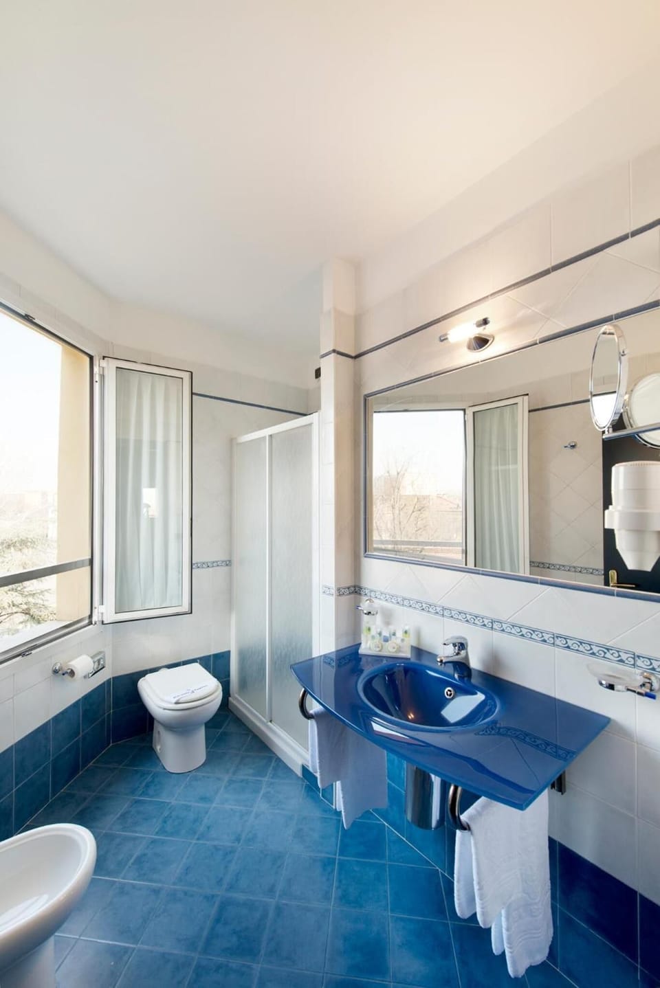 Free toiletries, hair dryer, slippers, bidet