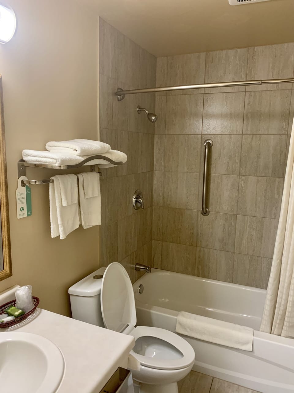 Superior Double Room, 2 Queen Beds | Bathroom | Rainfall showerhead, hair dryer, towels