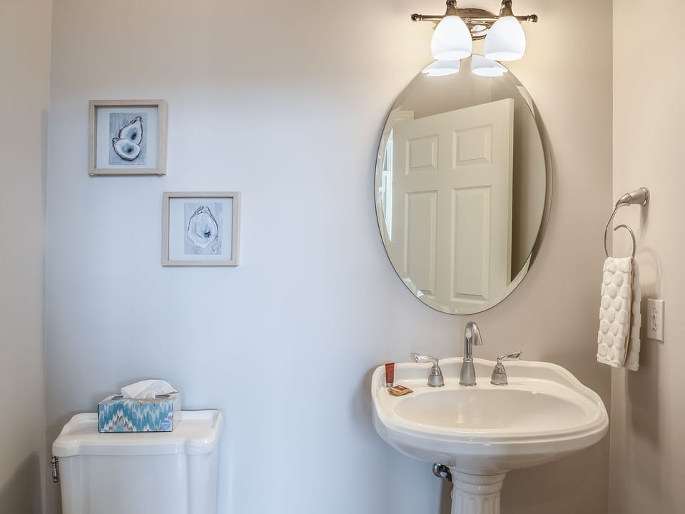 Half bath is off the living area