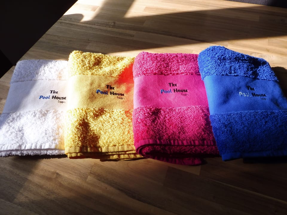 Bright happy towels for the bathroom.