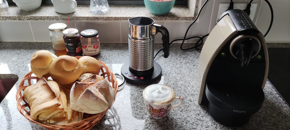 Come home to fresh bread and a cup of coffee.
