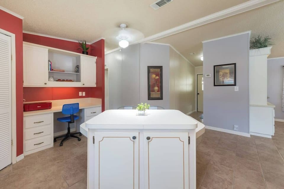 No lack of extra counter space for your families needs.