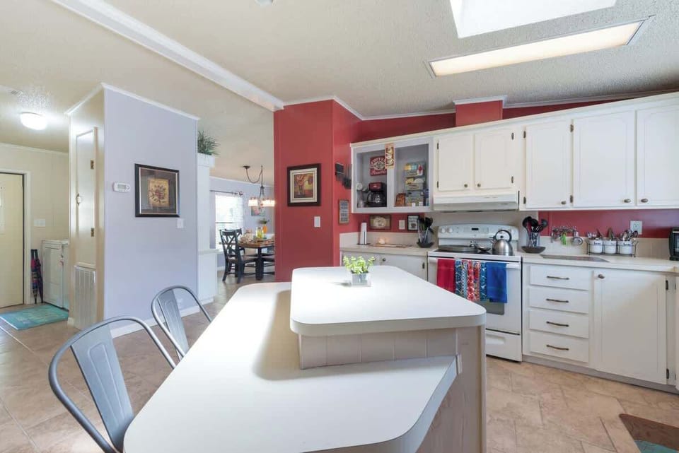 The Island works well for a quick meal or additional space for meal preparations.