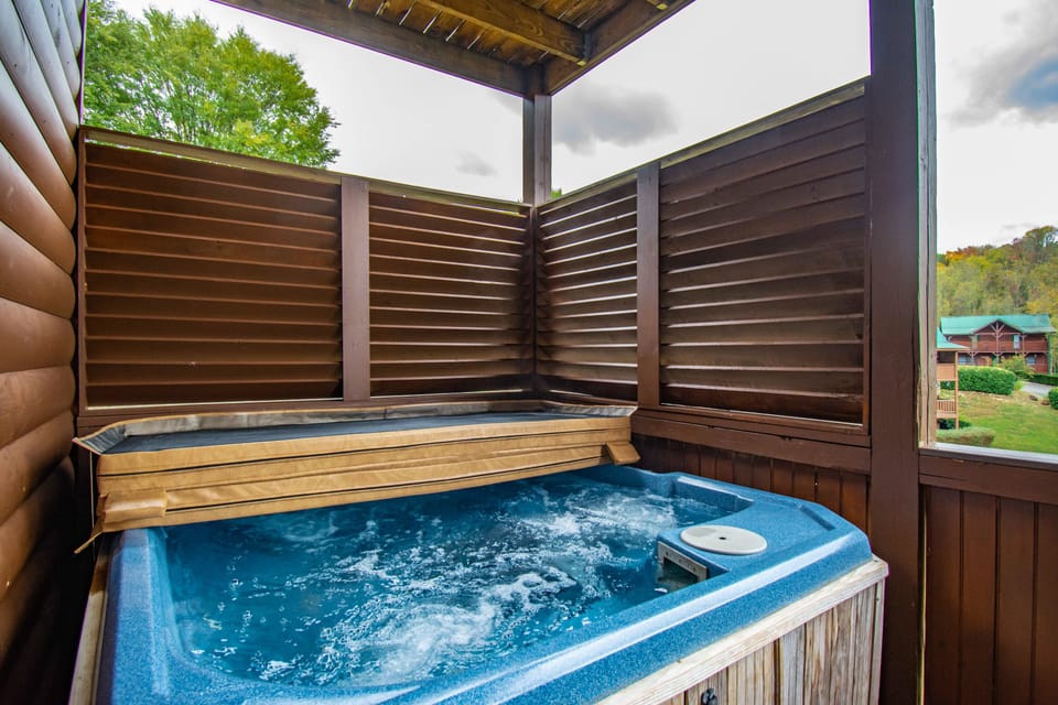 Hot tub on lower deck