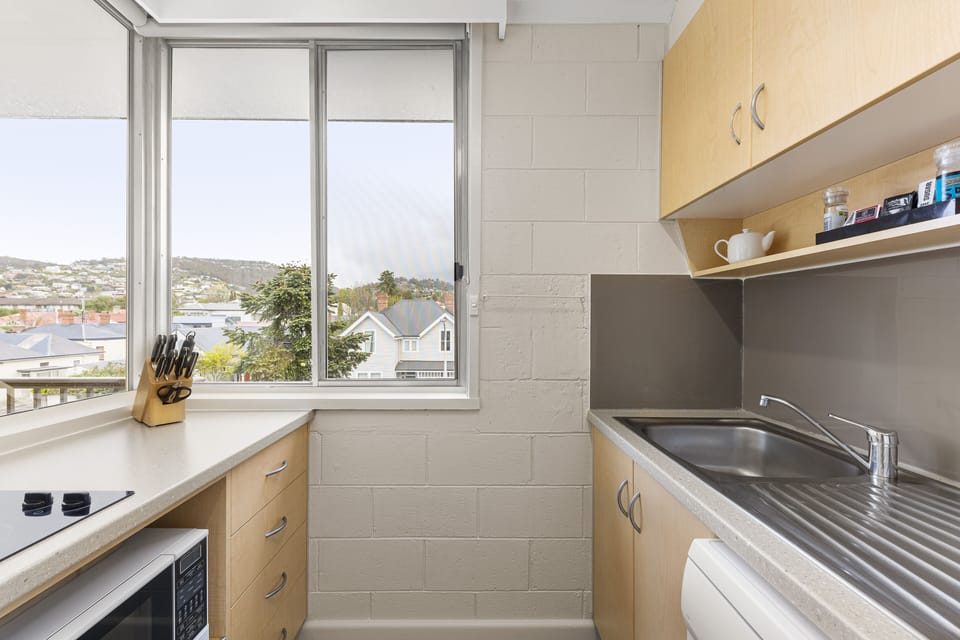 Apartment | Private kitchen | Full-size fridge, microwave, oven, stovetop