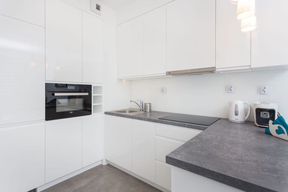 Comfort Apartment | Private kitchen | Full-size fridge, oven, stovetop, dishwasher