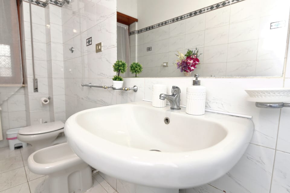 Free toiletries, hair dryer, bidet, towels