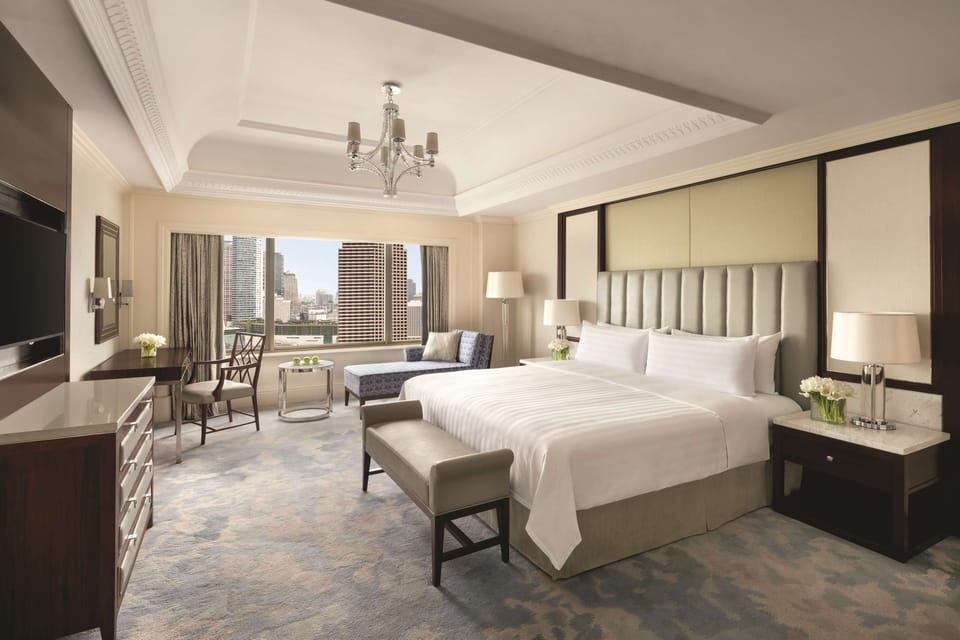 Premium bedding, down comforters, pillowtop beds, minibar